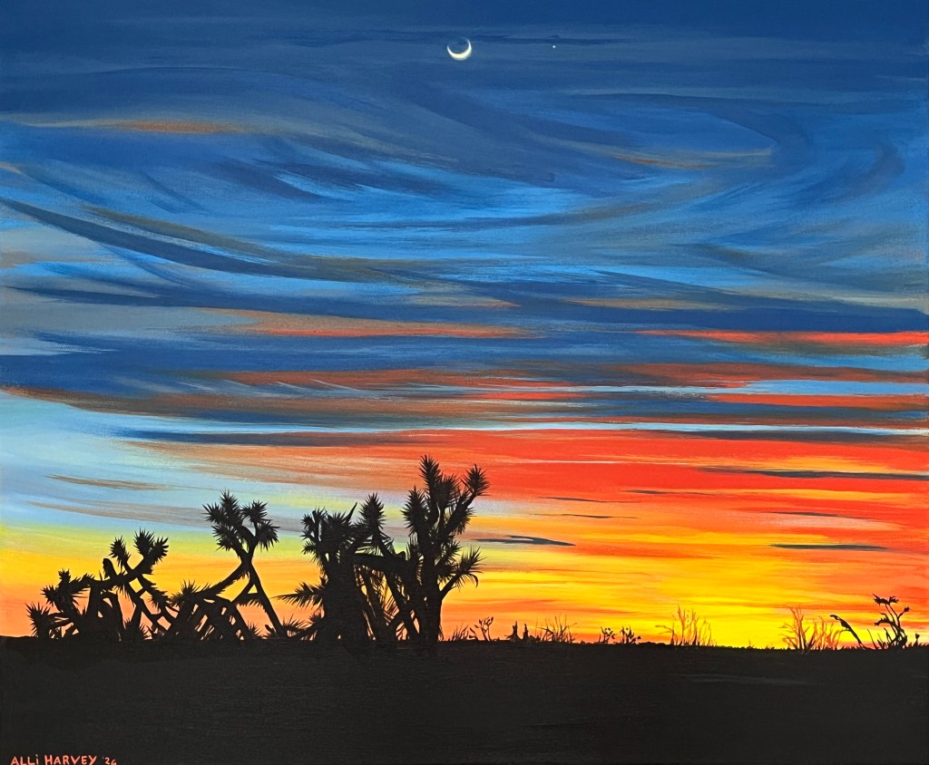 Desert Sunset - Original Landscape Painting - Desert Art for Home